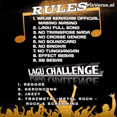 a poster that says rules on it