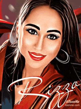 a cartoon drawing of a woman with the name fizzy