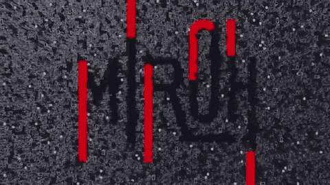 the word mrc is written in red on a gray background