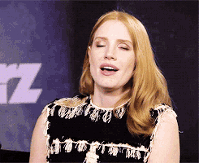 Jessica Chastain Tongue Out GIF - Jessica Chastain Tongue Out Exhale GIFs