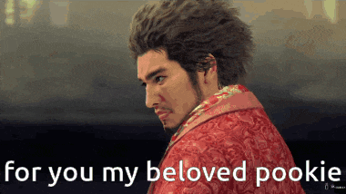 a man in a red robe with the words for you my beloved pookie