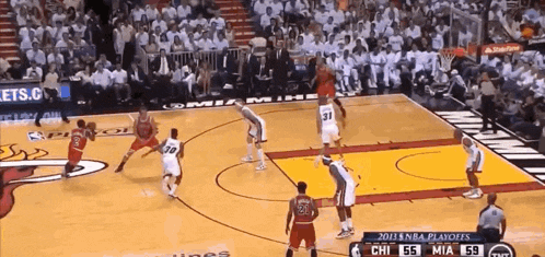 a basketball game is being played in miami
