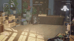 a video of a living room with a clock and a table