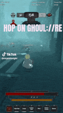 a screenshot of a game that says hop on ghoul / re