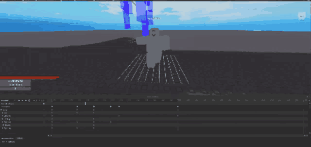 a screenshot of a video game shows a character with a red sword and the word u-key on the bottom right