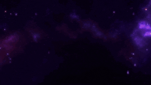 a person in a cape is standing in the middle of a purple galaxy surrounded by planets and stars .