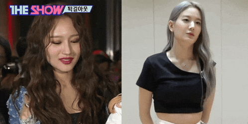 a woman 's face is shown next to another woman 's face with the show written on the top