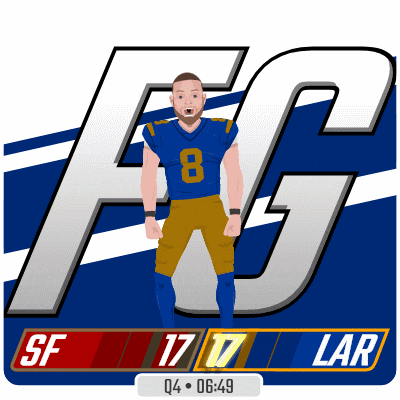 a football player in a blue jersey with the number 8