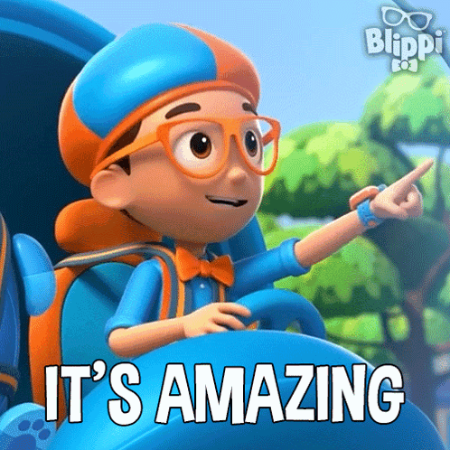 It'S Amazing Blippi GIF - It'S Amazing Blippi Blippi Wonders - Educational Cartoons For Kids GIFs