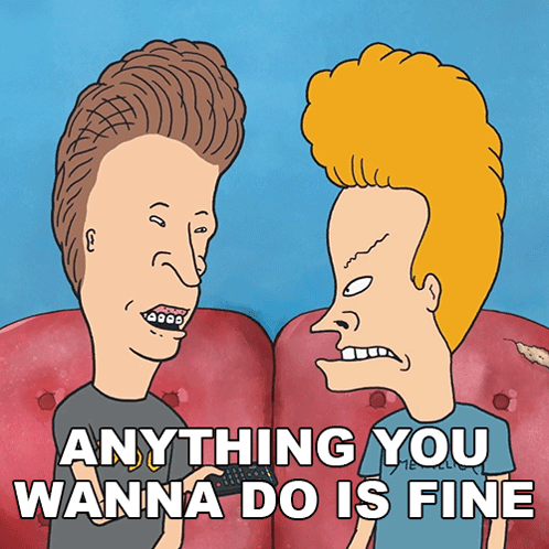 Anything You Wanna Do Is Fine Butt-head GIF - Anything You Wanna Do Is Fine Butt-head Beavis GIFs