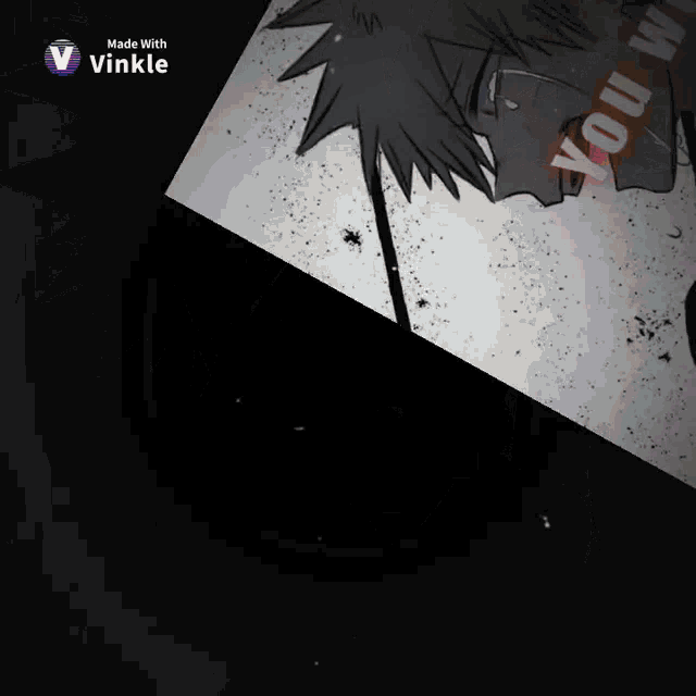 a drawing of a boy crying with the words you were made with vinkle on the bottom