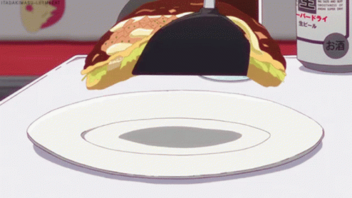 Elyswisnoto Okonomiyaki GIF - Elyswisnoto Okonomiyaki Anime Food GIFs