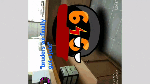 a drawing of a cartoon character with the number 618 on it