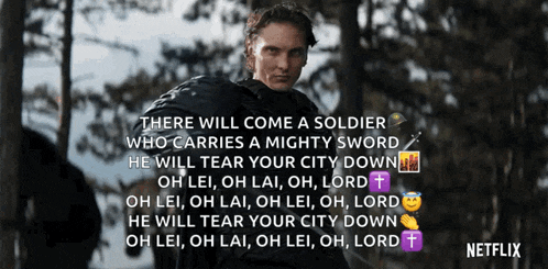 there will come a soldier who carries a mighty sword he will tear your city down oh lei oh lai oh lord t