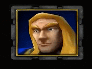 a picture of a man with long blonde hair in a gold frame .