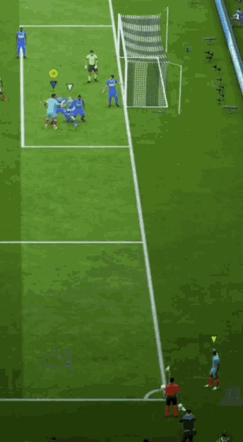 a soccer game is being played with the number 78 on the bottom