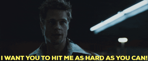 Fight Club Hit Me As Hard As You Can GIF - Fight Club Hit Me As Hard As You Can Tyler Durden GIFs