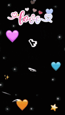 a picture of a woman in a striped tank top is surrounded by hearts and the word love