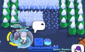 a game with a speech bubble that says mystery