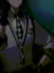 a close up of a person 's shirt and tie