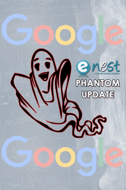a google nest phantom update poster with a ghost