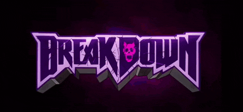 a purple logo that says ' break ' on it