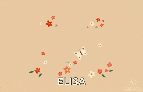 a greeting card that says happy birthday elisa