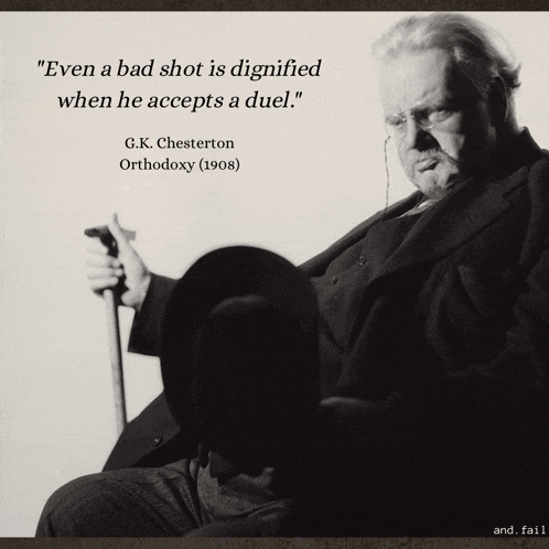 g.k. chesterton wrote orthodoxy in 1908 and is shown in a black and white photo