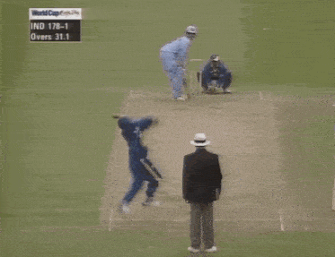 a scoreboard for the world cup shows that india is leading overs 31.1