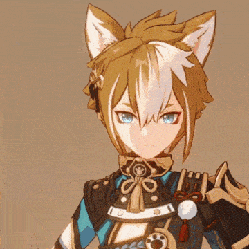a cartoon character with a fox ears and a blue lightning bolt around his head