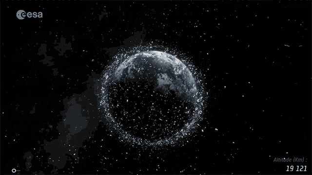 a computer generated image of the earth with the words altitude ( km ) 6 430 on the bottom