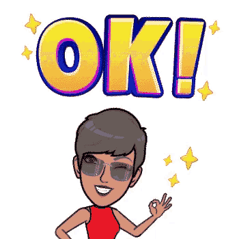 a cartoon woman wearing sunglasses and a pink shirt is giving the ok sign .
