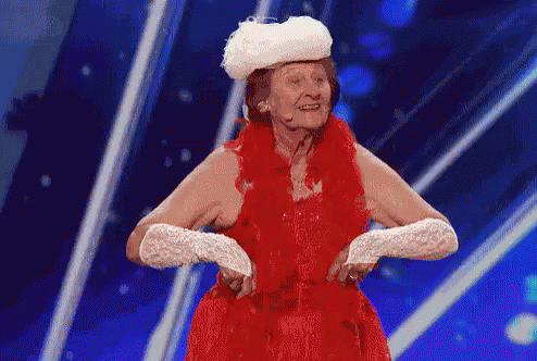 Old Woman Dance GIF - Old Woman Performance Boa GIFs