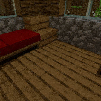 a hand giving the middle finger in a minecraft scene