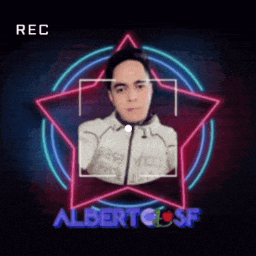 a picture of a man in a star with the name alberto sf
