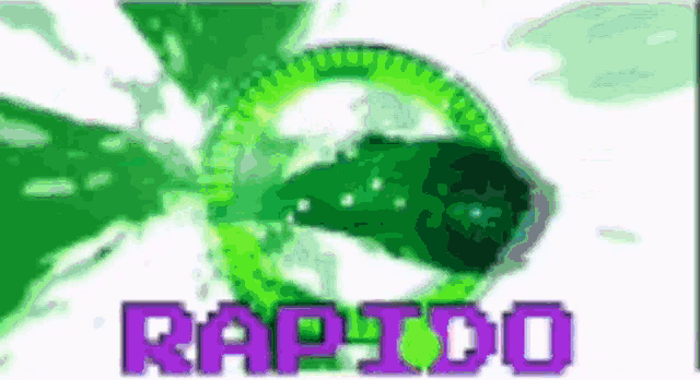 the word rapido is written in purple letters on a white background