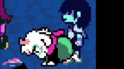 a pixel art of a person riding on the back of a sheep .