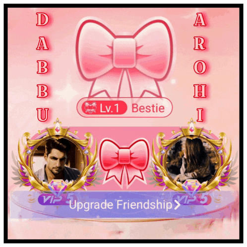 a picture of a man and a woman with upgrade friendship written on the bottom