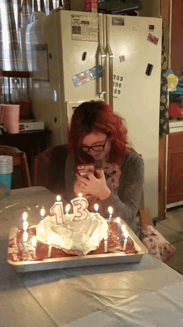 Happy Birthday 13 GIF - Happy Birthday 13 Cake GIFs