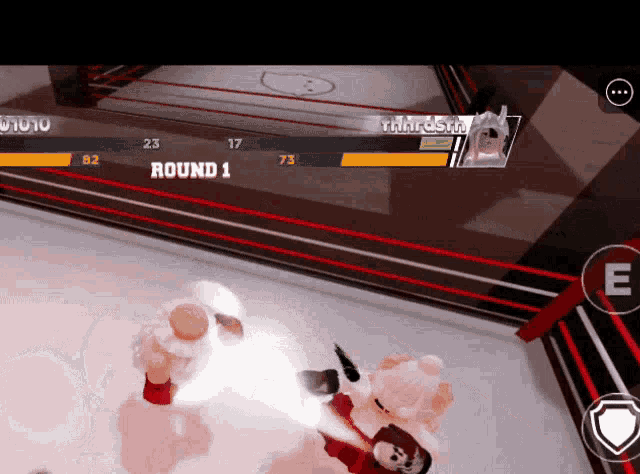 a screenshot of a video game with round 1 written on the top