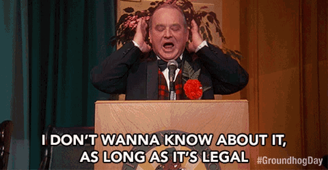 I Dont Wanna Know About It As Long As Its Legal Brian Doyle Murray GIF - I Dont Wanna Know About It As Long As Its Legal Brian Doyle Murray Buster GIFs