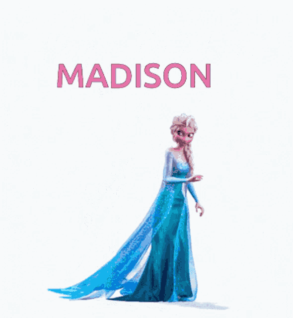 a birthday card for madison with a picture of elsa