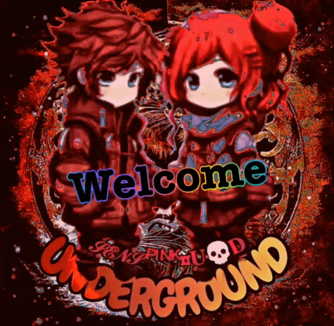 a poster that says welcome underground with a boy and a girl on it