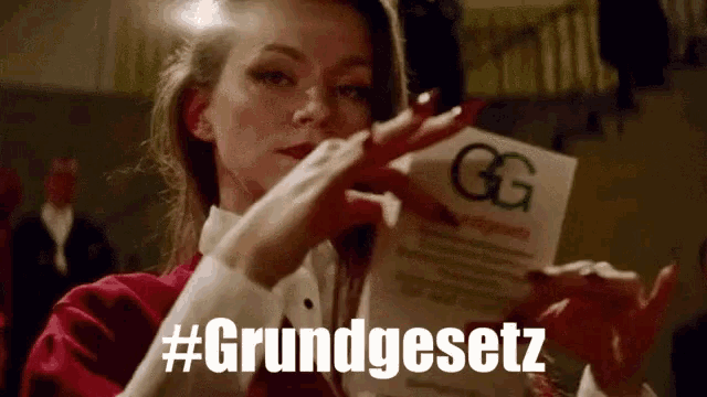 Lady Holding GIF
