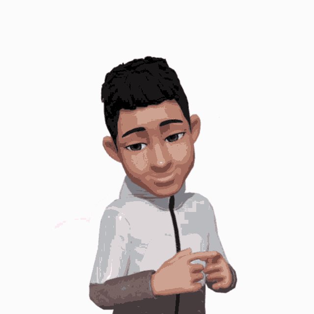 a cartoon character is holding a cup of coffee