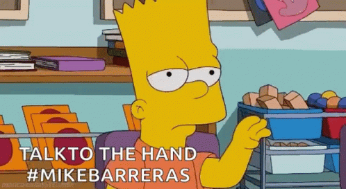 Talk To The Hand Whatever GIF - Talk To The Hand Whatever Bart GIFs