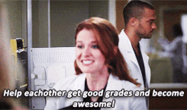 Greys Anatomy April Kepner GIF - Greys Anatomy April Kepner Help Each Other Get Good Grades GIFs