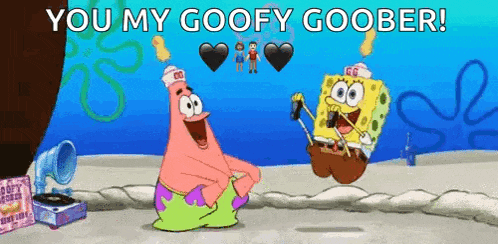 patrick star and spongebob squarepants from spongebob squarepants are dancing together on the beach .