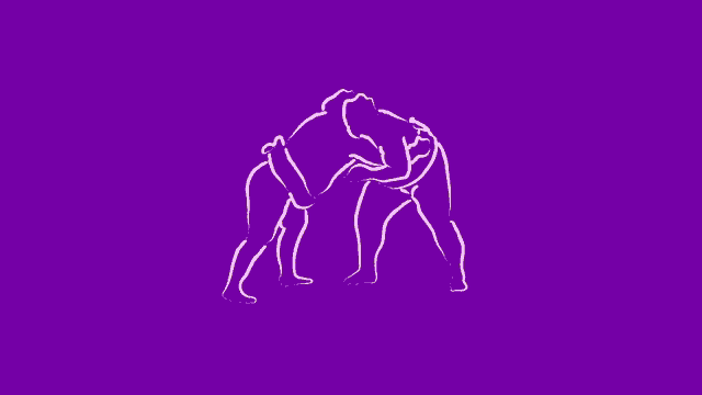 a purple background with the word shiitatenage underarm throw