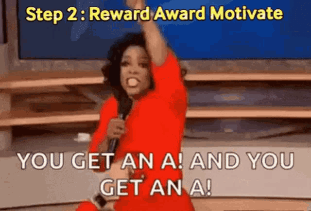 step 2 : reward award motivate you get an a and you get an a!